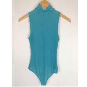 NWT Free People x Intimately Sheer Teal Bodysuit